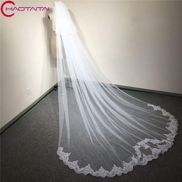 bridal veils long white veil custom made lace appliques edge tulle for bride two layers cathedral wedding with comb 3meters, Black
bridal veils long white veil custom made lace appliques edge tulle for bride two layers cathedral wedding with comb 3meters, Black