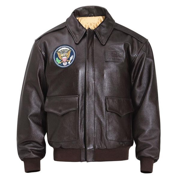 men's leather & faux 2021 dark brown genuine pilot jacket men military style europe size xxl real natural cowhide autumn loose a2 coat, Black
men's leather & faux 2021 dark brown genuine pilot jacket men military style europe size xxl real natural cowhide autumn loose a2 coat, Black