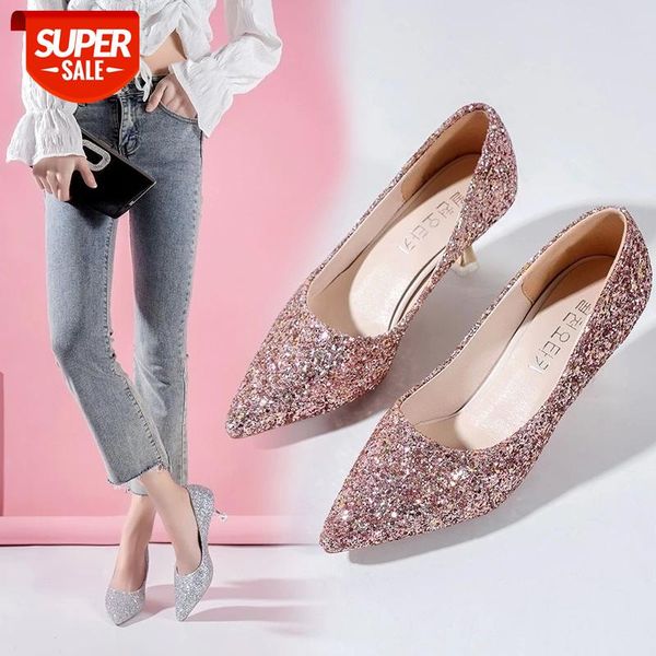 2020 Autumn New Fashion Sequins High Heels Korean Version of The Wild Pointed Shallow Mouth Banquet Wedding Shoes plus size 43 #xt98, Black
2020 Autumn New Fashion Sequins High Heels Korean Version of The Wild Pointed Shallow Mouth Banquet Wedding Shoes plus size 43 #xt98, Black