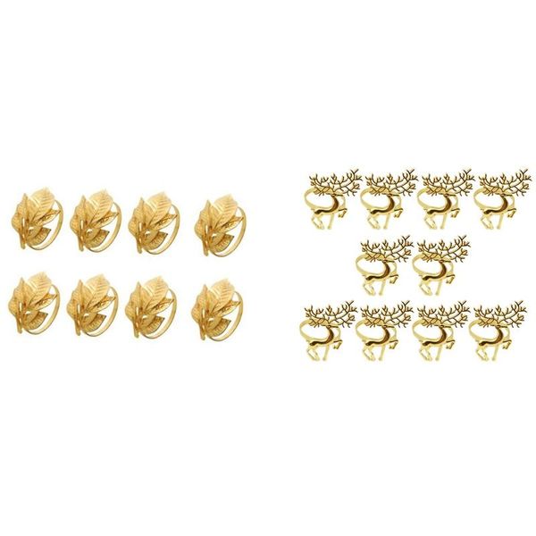 18pcs gold leaf napkin rings for wedding party holder metal circ buckle holiday table decoration gift 
18pcs gold leaf napkin rings for wedding party holder metal circ buckle holiday table decoration gift