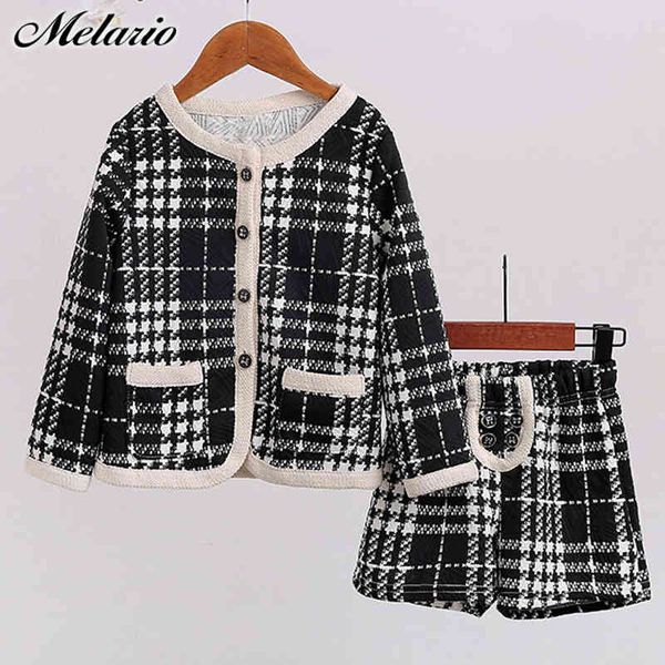 melario kids girls temperament clothing set new plaid jacket shorts set 2pcs suit for baby girl tracksuit costume 210412, White
melario kids girls temperament clothing set new plaid jacket shorts set 2pcs suit for baby girl tracksuit costume 210412, White