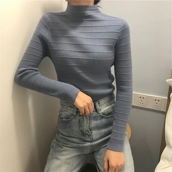 women's sweaters women sweater style fashion design jumper blouse autumn half high neck long sleeve slim knit w2, White;black
women's sweaters women sweater style fashion design jumper blouse autumn half high neck long sleeve slim knit w2, White;black