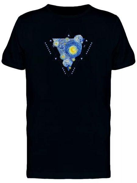 Starry Sky Abstract Triangles Men's Tee -Image by Shutterstock, White;black 
Starry Sky Abstract Triangles Men's Tee -Image by Shutterstock, White;black