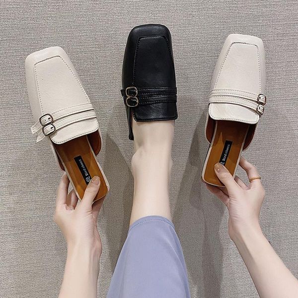 cover toe shoes slippers casual loafers women heels pantofle slides luxury flat high 2021 basic rome spring rubber fashion pu, Black
cover toe shoes slippers casual loafers women heels pantofle slides luxury flat high 2021 basic rome spring rubber fashion pu, Black