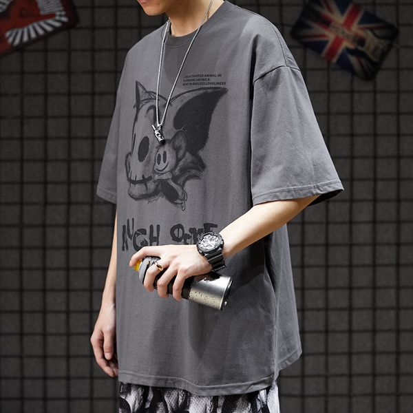 street fashion men's t-shirts summer brand dark bla funeral cartoon printed short sve t-shirt hip-hop loose couple, White;black
street fashion men's t-shirts summer brand dark bla funeral cartoon printed short sve t-shirt hip-hop loose couple, White;black
