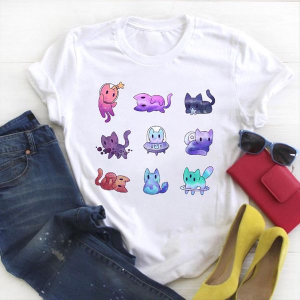 cartoon space cat ufo style women t shirts fashion summer tee clothes womens graphic, White
cartoon space cat ufo style women t shirts fashion summer tee clothes womens graphic, White