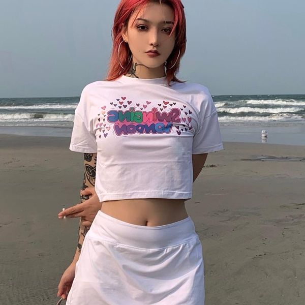women's t-shirt caring girl cute print short sleeve goth female women t-shirts anime t shirt hiphop summer streetwear crop y2k, White
women's t-shirt caring girl cute print short sleeve goth female women t-shirts anime t shirt hiphop summer streetwear crop y2k, White