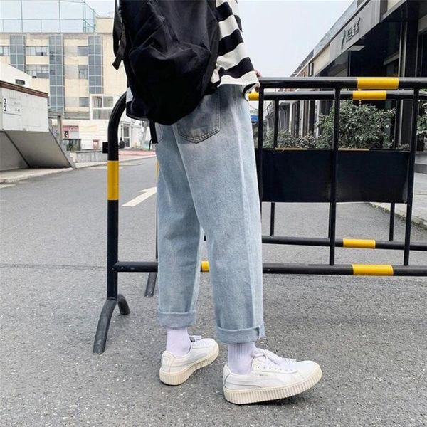 men's shorts fashion wide leg jeans brand straight tube loose casual pants wear, White;black
men's shorts fashion wide leg jeans brand straight tube loose casual pants wear, White;black