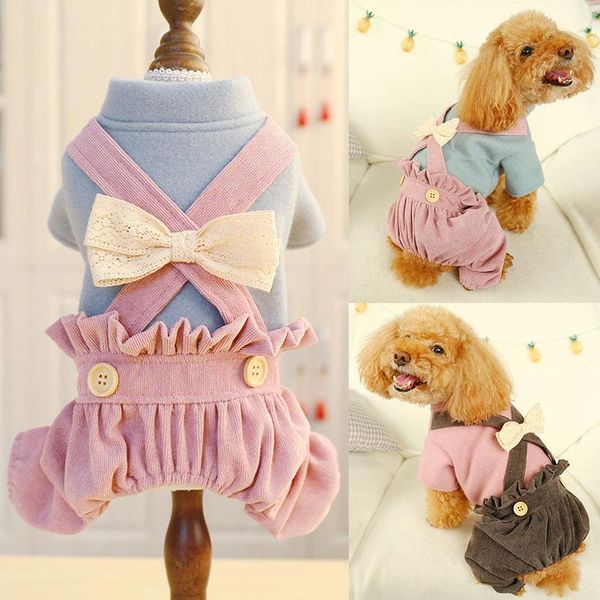 cute pet overalls dog clothes warm autumn winter small medium sized teddy bichon puppies cat fairy bloomers bows apparel
cute pet overalls dog clothes warm autumn winter small medium sized teddy bichon puppies cat fairy bloomers bows apparel