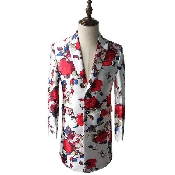 men's suits & blazers long blazer men flloral suit jacket singer dj nightclub party outfit coat fancy 5xl, White;black
men's suits & blazers long blazer men flloral suit jacket singer dj nightclub party outfit coat fancy 5xl, White;black