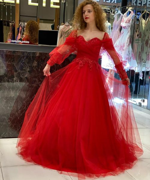 2022 quinceanera dresses sweetheart long sleeves prom formal party evening gowns beaded applique tulle robe de soiree, Blue;red
2022 quinceanera dresses sweetheart long sleeves prom formal party evening gowns beaded applique tulle robe de soiree, Blue;red