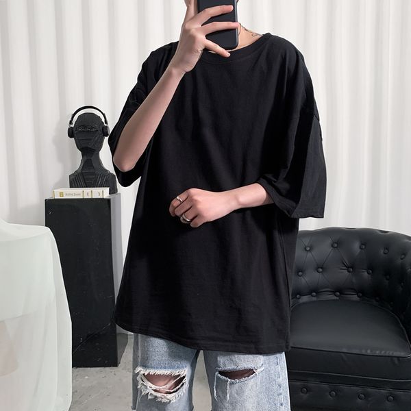 men's t-shirts t shirt cotton loose casual harajuku t-shirt male streetwear hip-hop solid oversized clothing o neck half tshi, White;black
men's t-shirts t shirt cotton loose casual harajuku t-shirt male streetwear hip-hop solid oversized clothing o neck half tshi, White;black