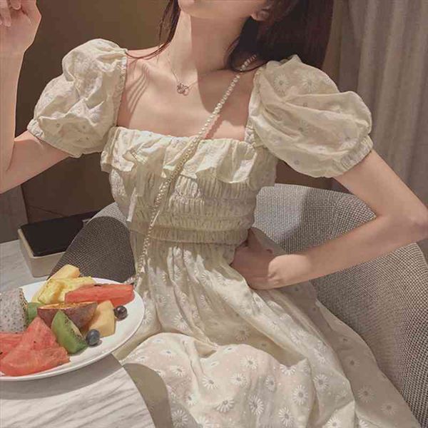 french summer dress women beige puff sleeve korean style fairy vintage dress lace japan style kawaii elegant vestidos, Black;gray
french summer dress women beige puff sleeve korean style fairy vintage dress lace japan style kawaii elegant vestidos, Black;gray