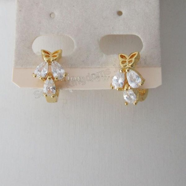 hoop & huggie three styles available butterfly flower heart yellow gold gp cz zircon stone earring high quality, Golden;silver
hoop & huggie three styles available butterfly flower heart yellow gold gp cz zircon stone earring high quality, Golden;silver