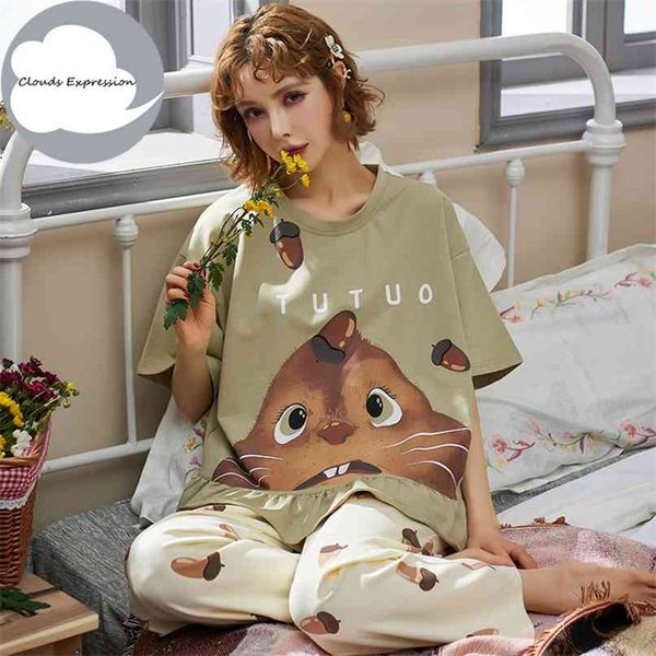 summer knitted cotton cartoon women's pajama set nightwear long pants womens pajama sets mujer sleepwear lounge home fashion 210924, Black;red
summer knitted cotton cartoon women's pajama set nightwear long pants womens pajama sets mujer sleepwear lounge home fashion 210924, Black;red