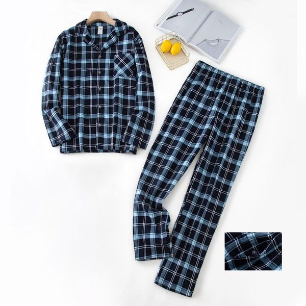 men's sleepwear autumn and winter solid color pajamas suit 100% cotton plaid casual plus size home service, Black;brown
men's sleepwear autumn and winter solid color pajamas suit 100% cotton plaid casual plus size home service, Black;brown