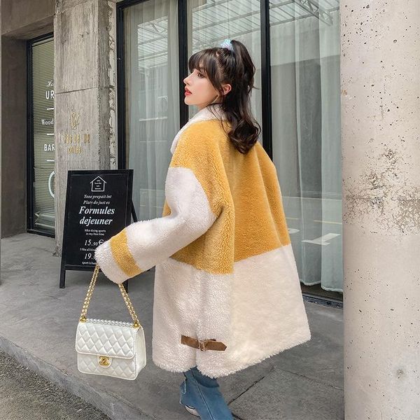 women's fur & faux fxfurs fashion chenille coat granular cashmere lamb one-piece 2021 winter, Black
women's fur & faux fxfurs fashion chenille coat granular cashmere lamb one-piece 2021 winter, Black