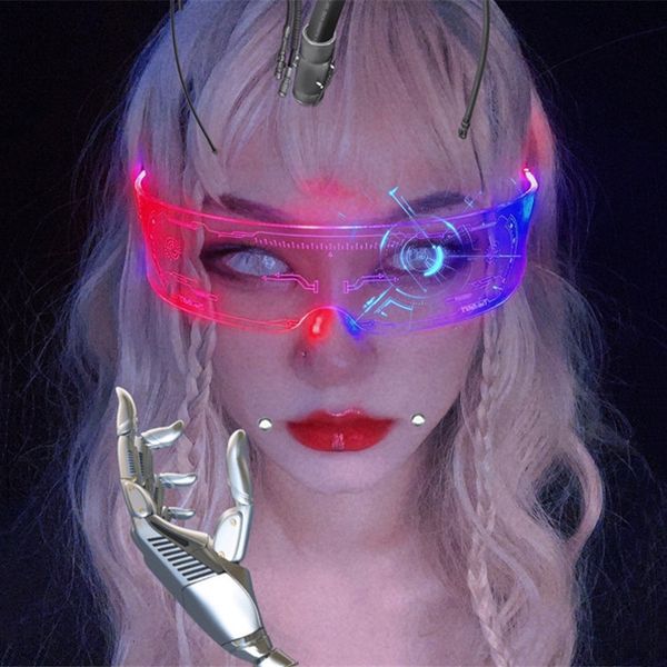 summer sunglasses so&ei led luminous vintage punk goggles men women fashion party christmas colorful light up glasses shades uv400, White;black
summer sunglasses so&ei led luminous vintage punk goggles men women fashion party christmas colorful light up glasses shades uv400, White;black