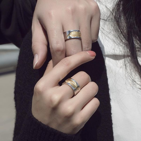 cluster rings european and american titanium steel simple feather ring men trend women couple fashion engagement jewelry, Golden;silver
cluster rings european and american titanium steel simple feather ring men trend women couple fashion engagement jewelry, Golden;silver