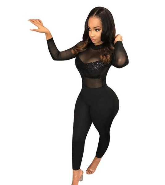 women's jumpsuits & rompers women clothing mesh sequin jumpsuit long sleeve bodysuit female o-neck casual sparkly bodycon slim romper c, Black;white
women's jumpsuits & rompers women clothing mesh sequin jumpsuit long sleeve bodysuit female o-neck casual sparkly bodycon slim romper c, Black;white