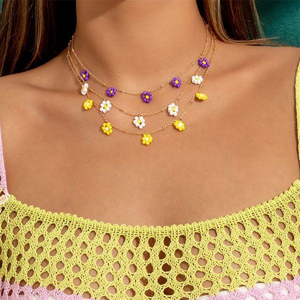 yamog colorful daisy beads flowers pendant necklaces women multi layer copper thin clavicle chains european vacation beach dress wear neck j, Silver
yamog colorful daisy beads flowers pendant necklaces women multi layer copper thin clavicle chains european vacation beach dress wear neck j, Silver