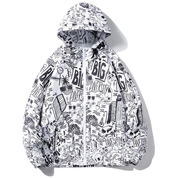 men's jackets men windbreaker streetwear spring autumn hip hop loose print bomber jacket black white zip up hoodie coat man outwear, Black;brown
men's jackets men windbreaker streetwear spring autumn hip hop loose print bomber jacket black white zip up hoodie coat man outwear, Black;brown