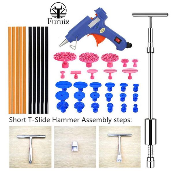 professional hand tool sets paintless dent removal slide hammer kits with melt glue gun for auto body car hail damage and door dings repair
professional hand tool sets paintless dent removal slide hammer kits with melt glue gun for auto body car hail damage and door dings repair