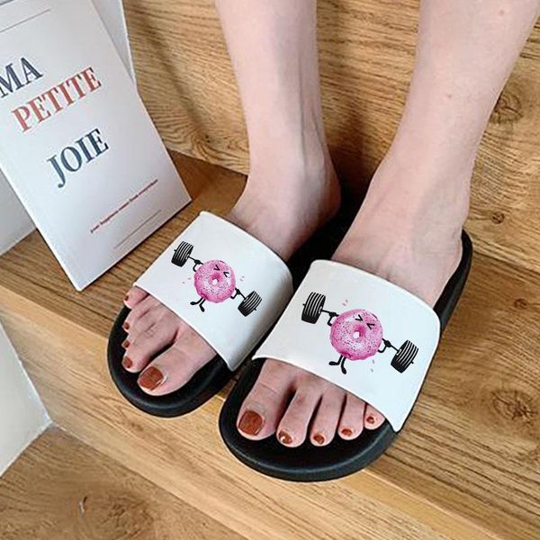 slippers 2021 fashion for lady girls cute donut weightlifting summer beach open toe women's non-slip slides, Black
slippers 2021 fashion for lady girls cute donut weightlifting summer beach open toe women's non-slip slides, Black