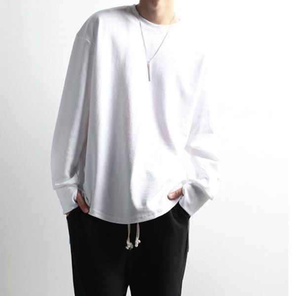 men's t-shirts spring and autumn long-sleeved t-shirt tide korean version of the fashion irregular loose round neck short lon, White;black
men's t-shirts spring and autumn long-sleeved t-shirt tide korean version of the fashion irregular loose round neck short lon, White;black