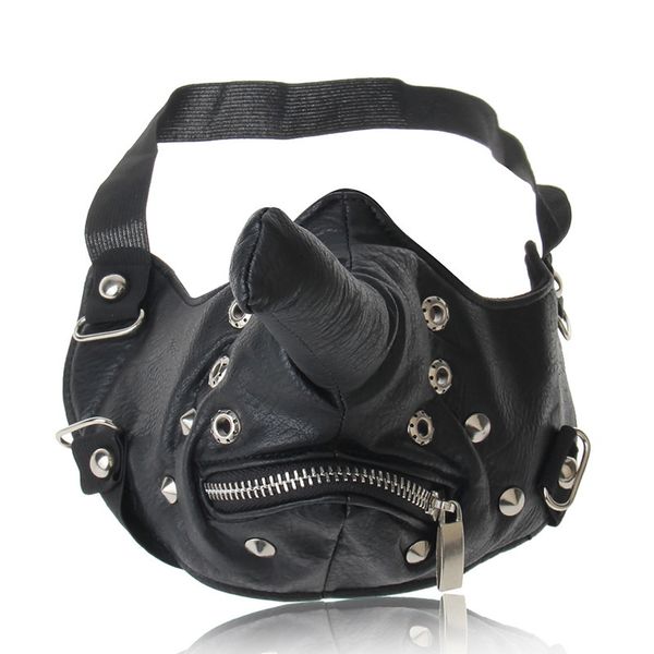 mask leather personality zipper nose punk style riding locomotive headwear 
mask leather personality zipper nose punk style riding locomotive headwear