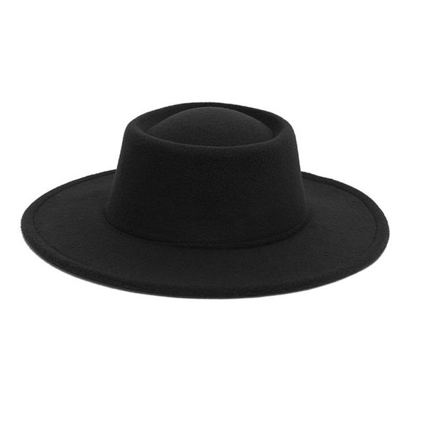 wide brim hats fashion solid color pork pie flat hat for women's fedora men's jazz cap elegant round bowler, Blue;gray
wide brim hats fashion solid color pork pie flat hat for women's fedora men's jazz cap elegant round bowler, Blue;gray