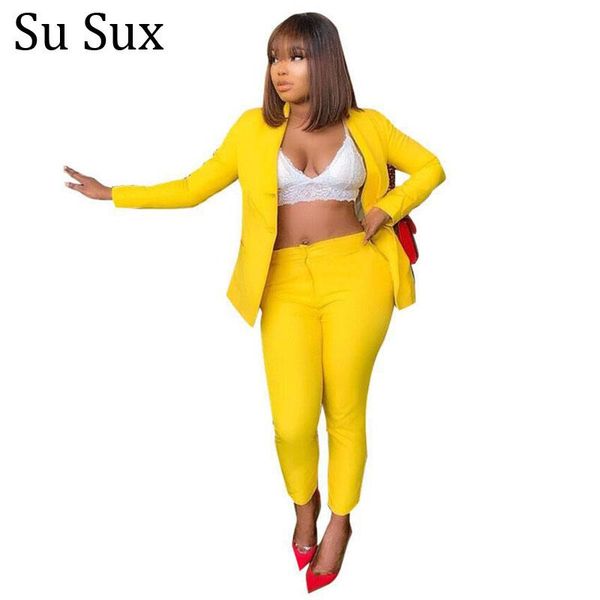 women's tracksuits office lady suit 2 piece set for women outfits soild full sleeve smil blazer and pencil pant vestidos 2021, Gray
women's tracksuits office lady suit 2 piece set for women outfits soild full sleeve smil blazer and pencil pant vestidos 2021, Gray