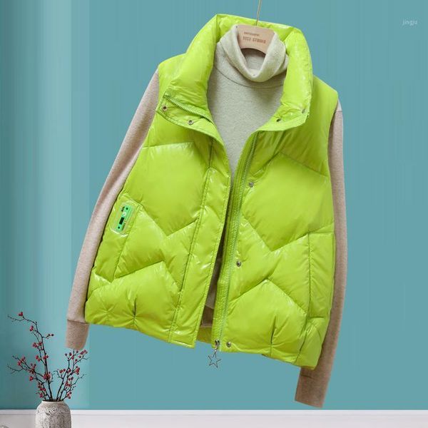 short white duck down vest stand collar female loose thick zipper sleeveless coat windproof waterproof big size waistcoat women's & par, Black
short white duck down vest stand collar female loose thick zipper sleeveless coat windproof waterproof big size waistcoat women's & par, Black