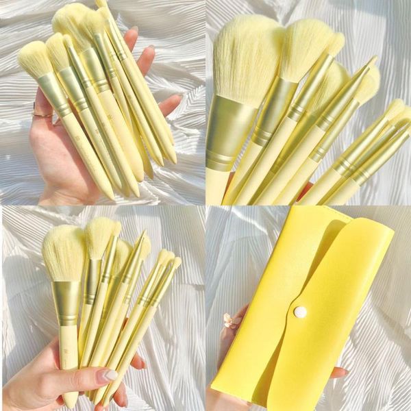 10pcs/set skin-friendly makeup brush wooden handle fashion eyebrow for women facial beauty accessories brushes