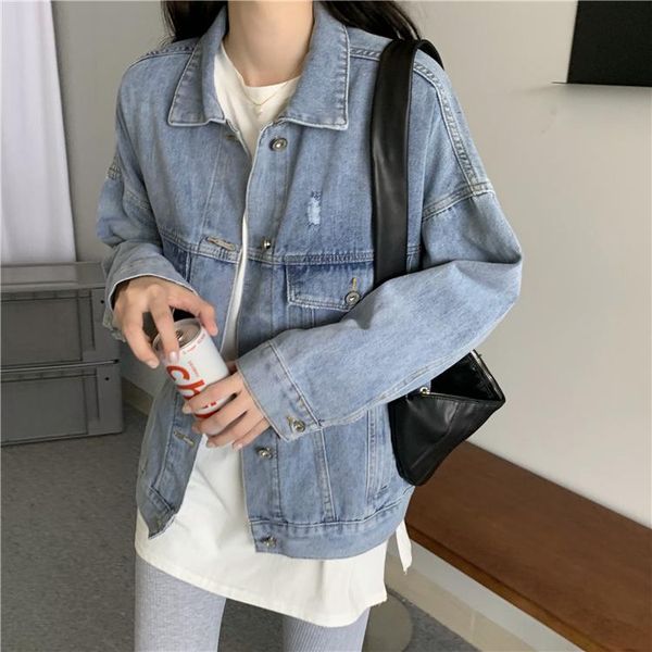 women's jackets 2021 denim jacket for women autumn and spring korean style loose all-match single-breasted long sleeve casual, Black;brown
women's jackets 2021 denim jacket for women autumn and spring korean style loose all-match single-breasted long sleeve casual, Black;brown