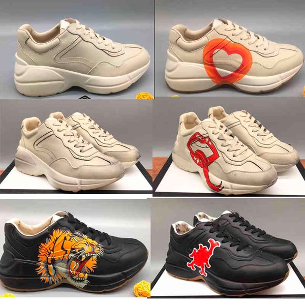 rhyton vintage leather sneakers mens designer shoes womens casual shoes cla2023ic white leather thick sole vintage trainer dad shoes, Black
rhyton vintage leather sneakers mens designer shoes womens casual shoes cla2023ic white leather thick sole vintage trainer dad shoes, Black