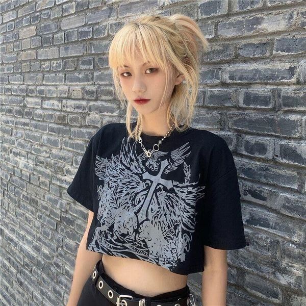 women's t-shirt 2021 ladies summer high street personality cool short casual print sleeve round neck pullover black white
women's t-shirt 2021 ladies summer high street personality cool short casual print sleeve round neck pullover black white