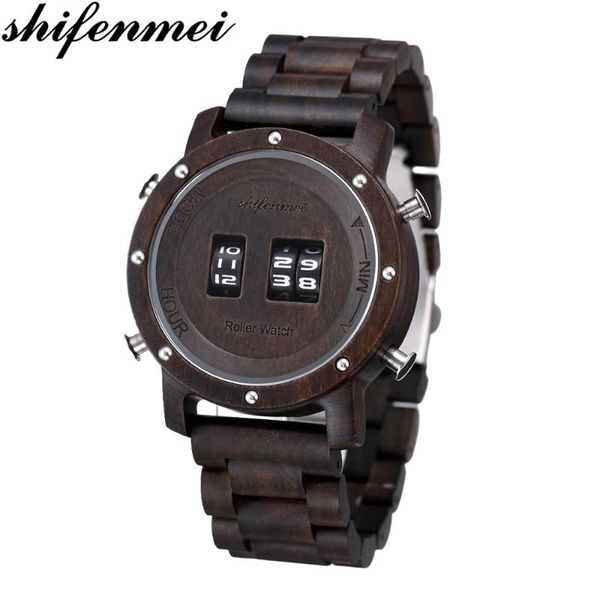 wristwatches shifenmei wooden mens watches military quartz watch business wristwatch chronograph date dispaly clock male gifts, Slivery;brown
wristwatches shifenmei wooden mens watches military quartz watch business wristwatch chronograph date dispaly clock male gifts, Slivery;brown