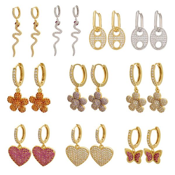 hoop & huggie creative gold/silver color flowers/heart/butterfly small earrings cz crystal earring with charms gift, Golden;silver
hoop & huggie creative gold/silver color flowers/heart/butterfly small earrings cz crystal earring with charms gift, Golden;silver