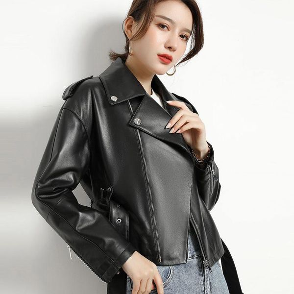 women's leather & faux autumn short locomotive coat commuter korean black long sleeve lapel zipper woman
women's leather & faux autumn short locomotive coat commuter korean black long sleeve lapel zipper woman