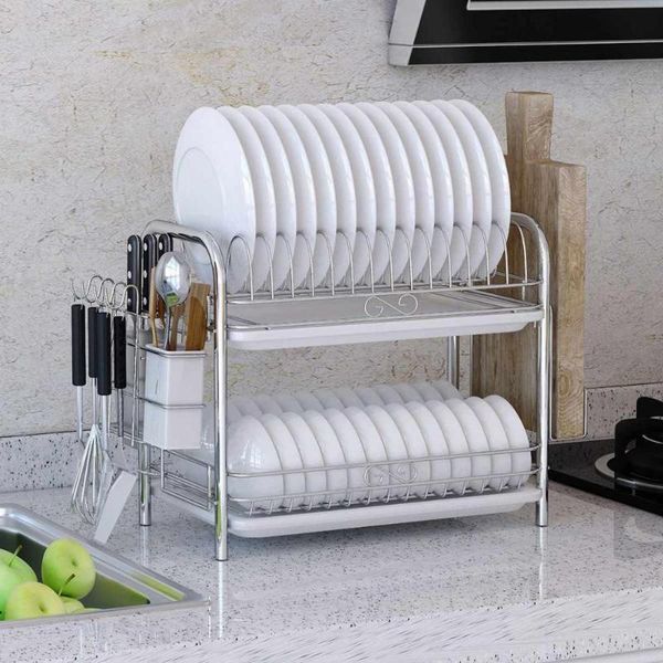 hooks & rails stainless steel dish rack sink bowl shelf nonslip cutlery holder kitchen drying organizer
hooks & rails stainless steel dish rack sink bowl shelf nonslip cutlery holder kitchen drying organizer