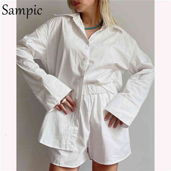 summer sampic casual women long mouw blouse training suit loose and high taille mini shorts second set 2021, White
summer sampic casual women long mouw blouse training suit loose and high taille mini shorts second set 2021, White
