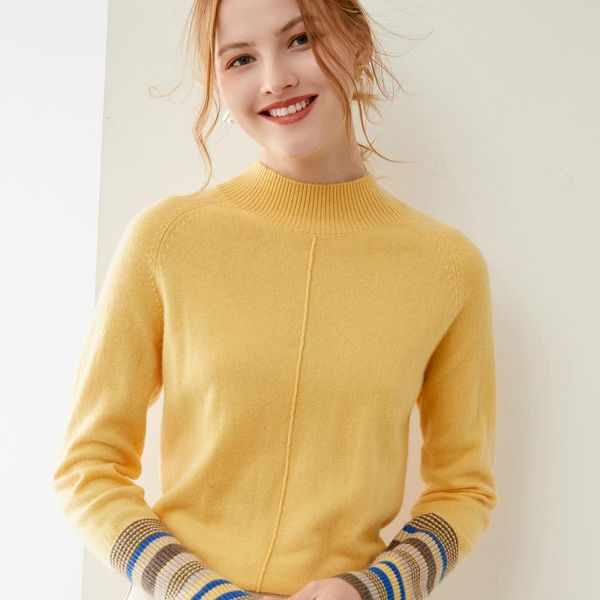 women's sweaters cashmere sweater women high neck knitted long sleeve pullover 100% pure wool warm bottoming shirt, White;black
women's sweaters cashmere sweater women high neck knitted long sleeve pullover 100% pure wool warm bottoming shirt, White;black
