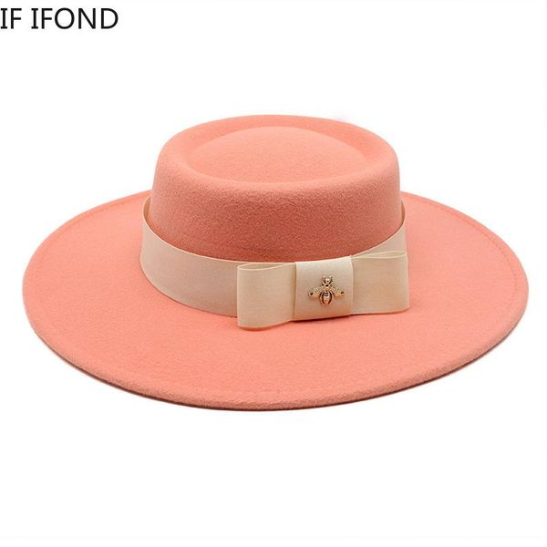 wide brim hats winter wool jazz fedora bow ribbon decoration hat panama trilby formal party cap, Blue;gray
wide brim hats winter wool jazz fedora bow ribbon decoration hat panama trilby formal party cap, Blue;gray