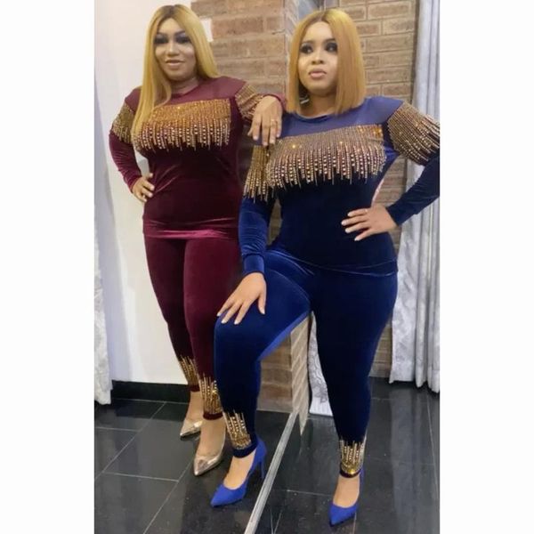 ethnic clothing african velvet clothes women 2 piece sets and high waist pant suits fashion stick diamond casual velour outfits, Red
ethnic clothing african velvet clothes women 2 piece sets and high waist pant suits fashion stick diamond casual velour outfits, Red