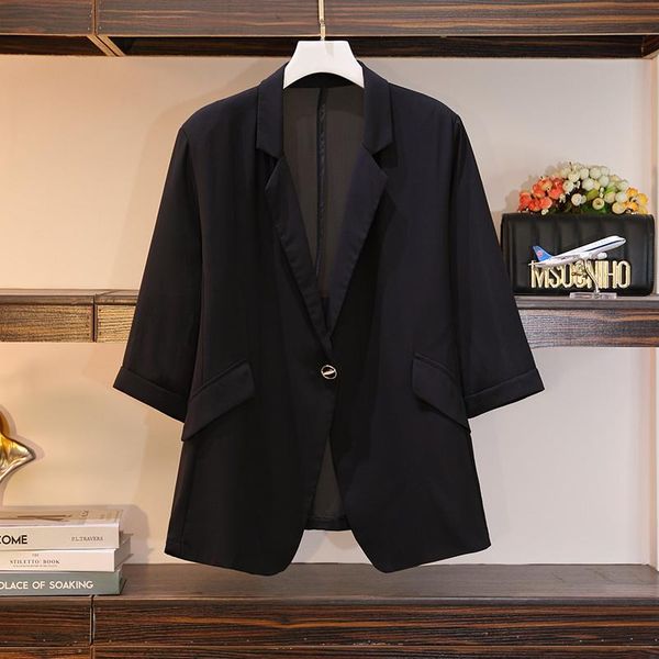women's suits & blazers superaen 2021 summer plus size fashion notched jacket sunscreen cardigan solid three quarter casual blazer wome, White;black
women's suits & blazers superaen 2021 summer plus size fashion notched jacket sunscreen cardigan solid three quarter casual blazer wome, White;black