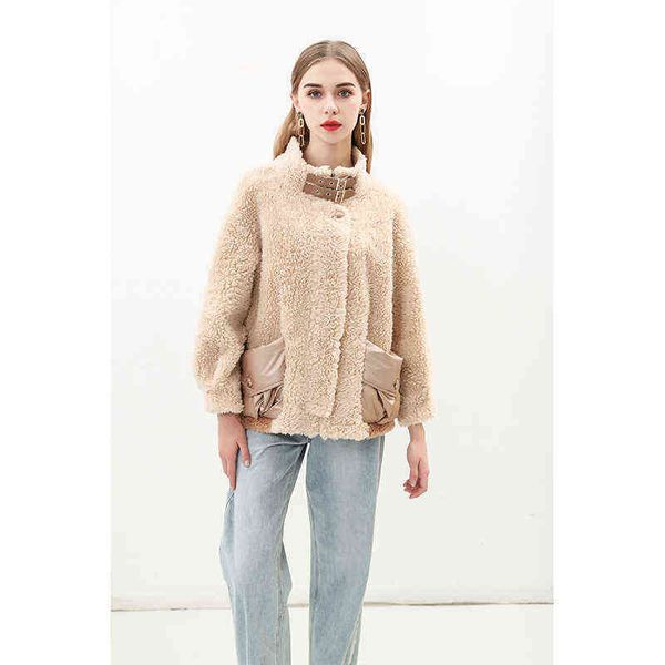 korean mink wool woven casual coat women's warm fur clothes in autumn and winter fur women's clothes 211207, Black 
korean mink wool woven casual coat women's warm fur clothes in autumn and winter fur women's clothes 211207, Black