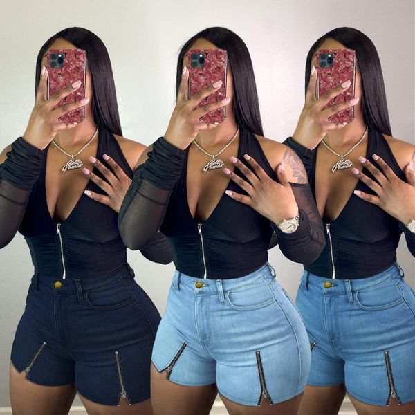women's shorts short jeans 2021 summer fashion zipper patchwork with buttons high waist casual lady street wear 3 colors, White;black
women's shorts short jeans 2021 summer fashion zipper patchwork with buttons high waist casual lady street wear 3 colors, White;black