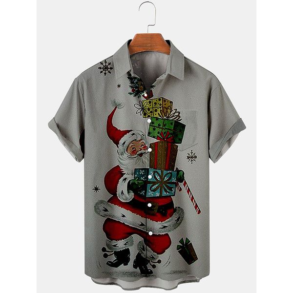 christmas gift print hawaiian style men's short-sleeved shirt geometric print party beach daily casual top, White;black
christmas gift print hawaiian style men's short-sleeved shirt geometric print party beach daily casual top, White;black