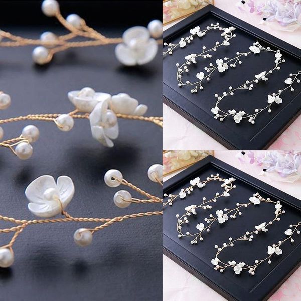 women headwear headband hair vine accessories pearl flower wedding jewelry band clips & barrettes, Golden;silver
women headwear headband hair vine accessories pearl flower wedding jewelry band clips & barrettes, Golden;silver
